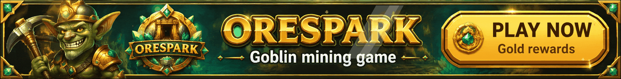 OreSpark animated promo banner 2048 by 262