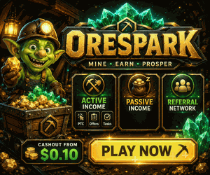 OreSpark animated promo banner 300 by 250