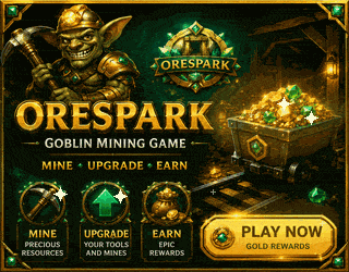 OreSpark animated promo banner 320 by 250